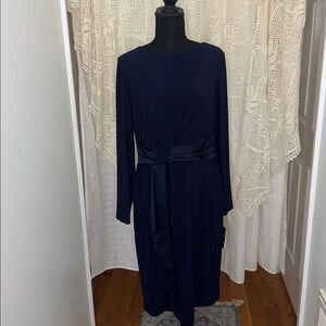 Lauren Ralph Lauren Navy Long Sleeve Dress NWT